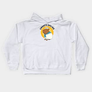 Smooth Sailing Capybara Sailor Kids Hoodie